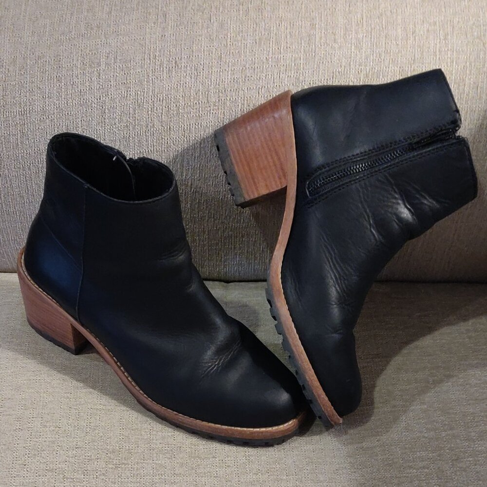 Patina Portland Leather Women's Black Ankle Boots US SIZE 9.5/ EUR 40